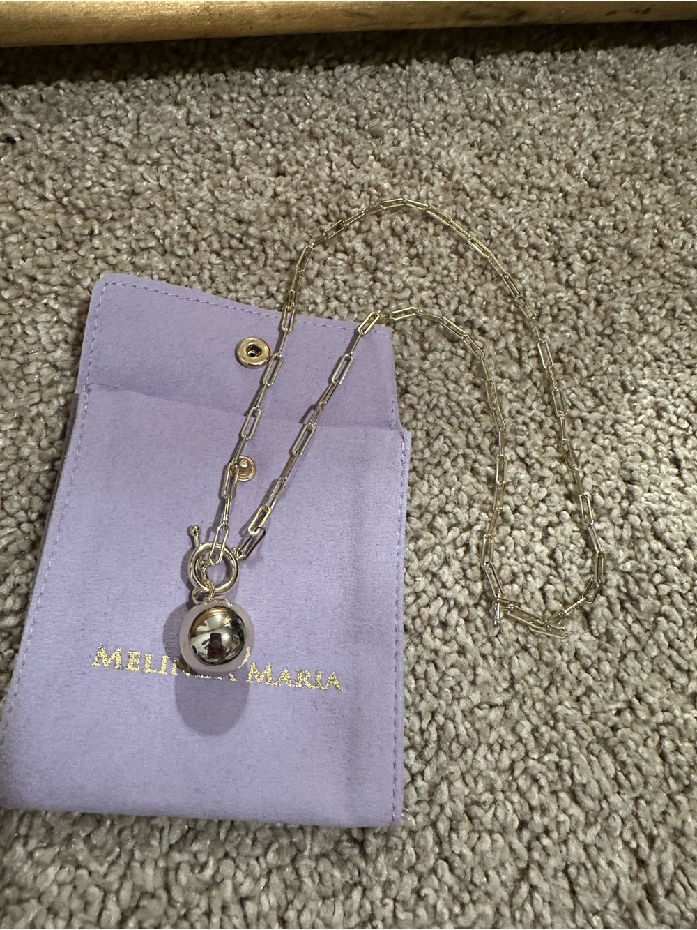 New RARE Melinda Maria Life's A Ball Gold/Gold 22" Pendant Necklace